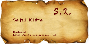 Sajti Klára névjegykártya